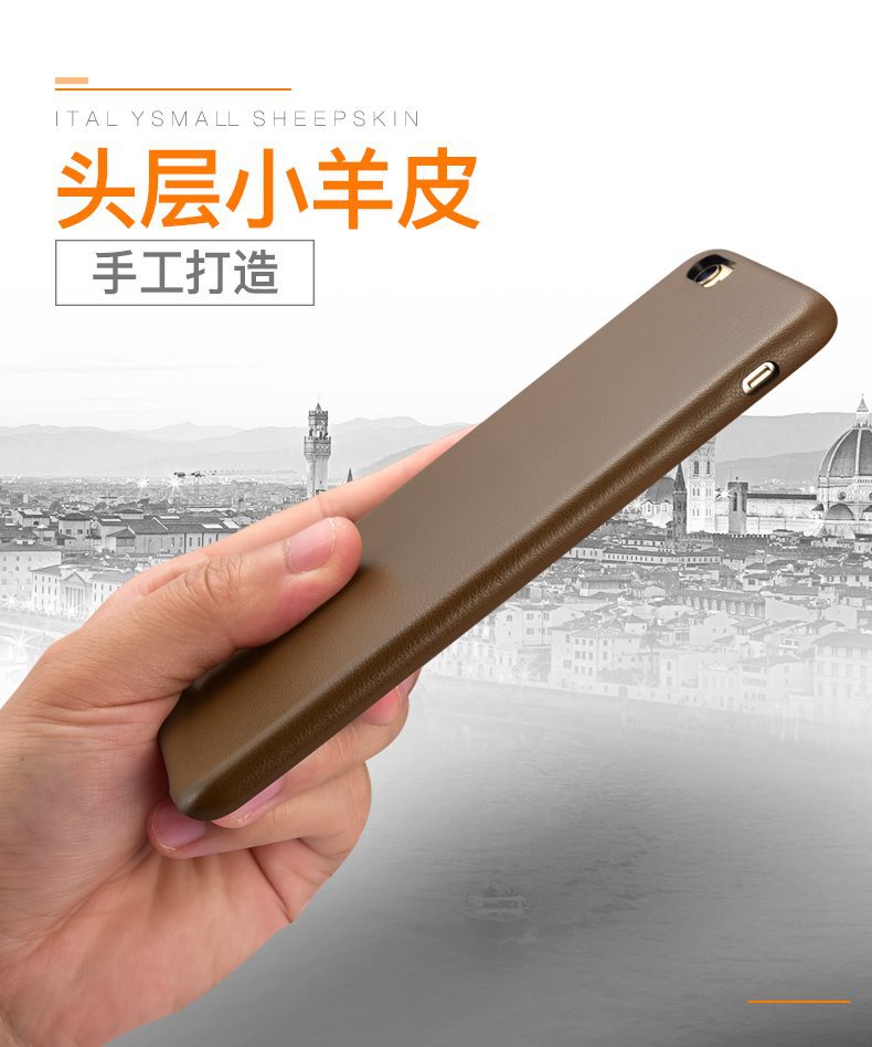 XOOMZ Business Style Handmade Genuine Lambskin Leather Back Cover Case for Apple iPhone 6S Plus/6 Plus & iPhone 6S/6