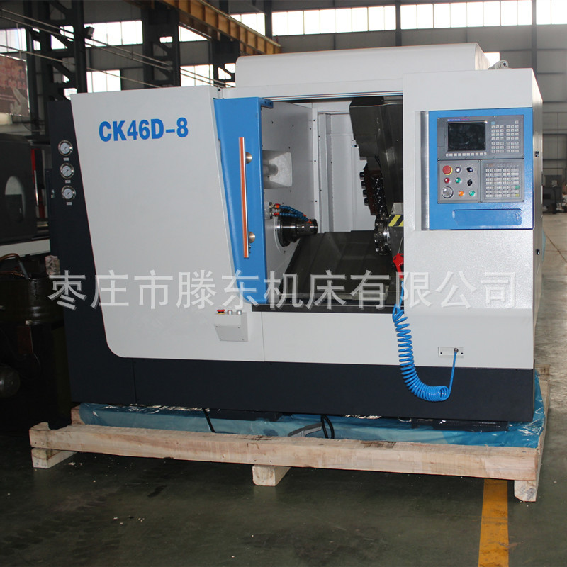 【大促】斜床身车床CK46D斜规切割数控车床45度斜轨数控车床