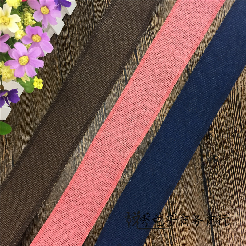 厂家直销彩色织带麻布卷家居家纺装饰麻布缎带新款麻绳编织织带-阿里巴巴