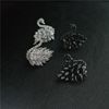 Silver needle, zirconium, swan, elegant earrings, cute accessory, Korean style, silver 925 sample