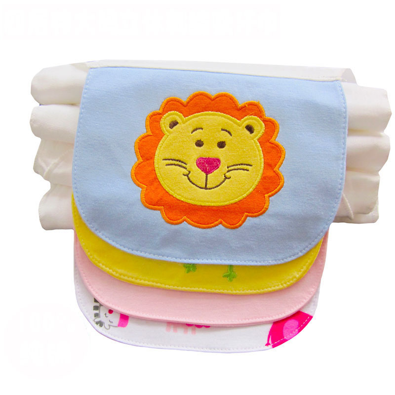 (Optionally Selectable) Plus-Size Embroidered Cotton Sweat Towel for Children, Sweat Absorbent Back Towel, 6-Layer Sweat Towel