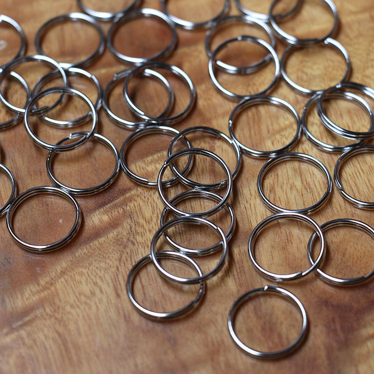 厂家直供 304不锈钢金属圈 DIY钥匙扣配件双线环不锈孖仔圈