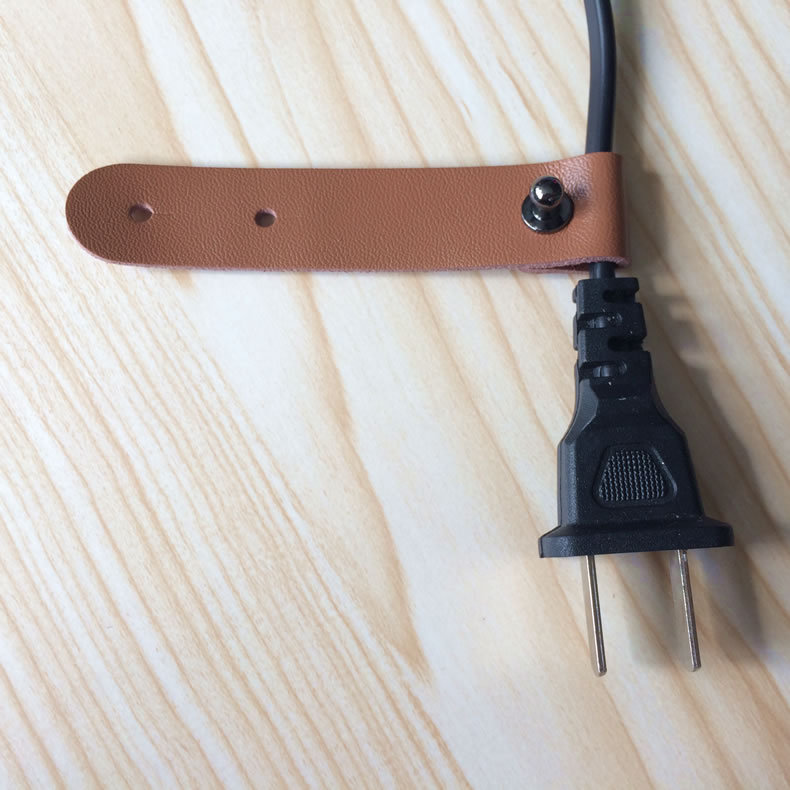 genuine leather Winder Earplugs cowhide power cord data line Storage Cable Manager Bandage Leather buckle