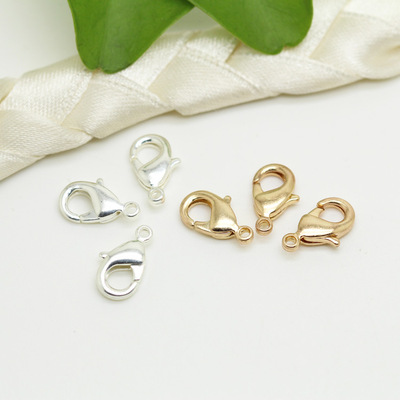 Demand customized 10MM12MM brass Lobster clasp Pure copper size diy Jewelry parts Necklace clasp 100