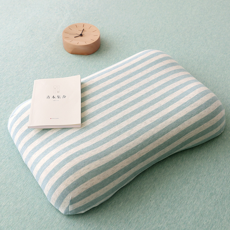 天竺棉低反弹儿童枕头 日式慢回弹蝶形护颈枕中小学生枕 一件代发