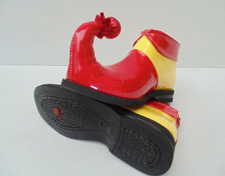 Nuevos zapatos de payaso cos anime rendimiento suministros cuerno mágico zapatos payaso vestido divertido zapatos divertidos