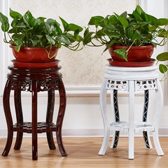 仿古塑料實木花架客廳落地式綠蘿吊蘭單個地面陽台多層花架子