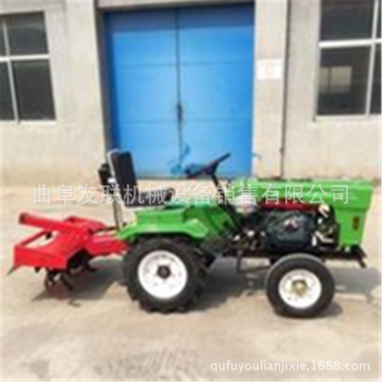大棚果园管理机 四驱四轮旋耕机 农用单杠四驱悬挂式旋耕机10