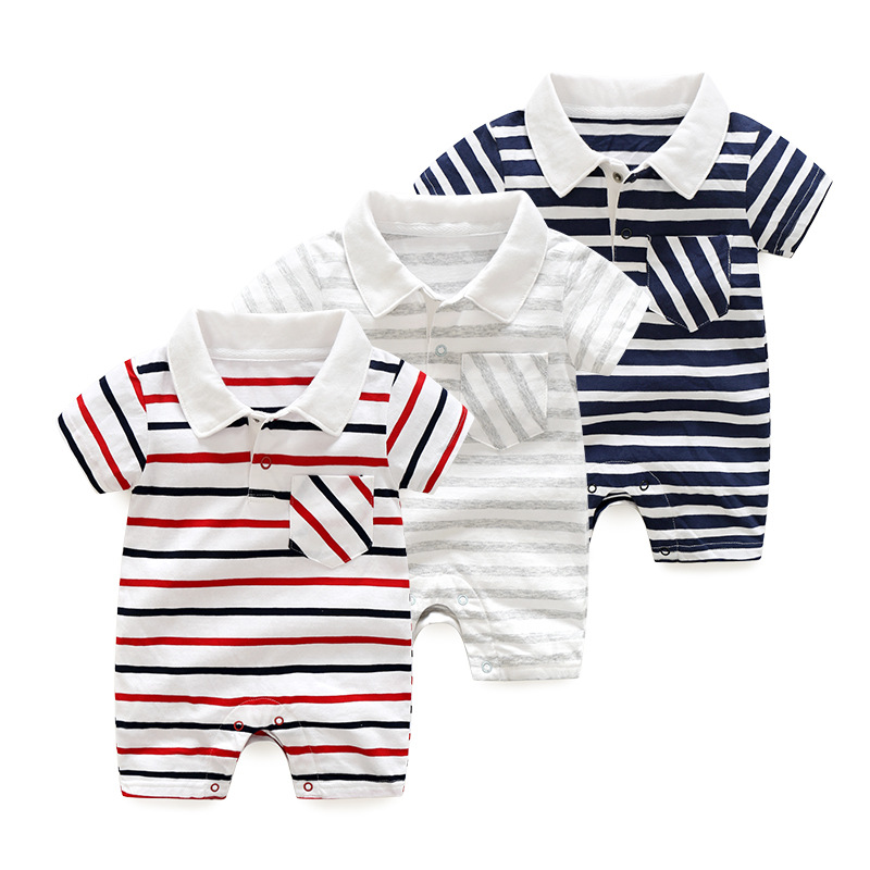 21 baby clothes boxer short-sleeved stri...