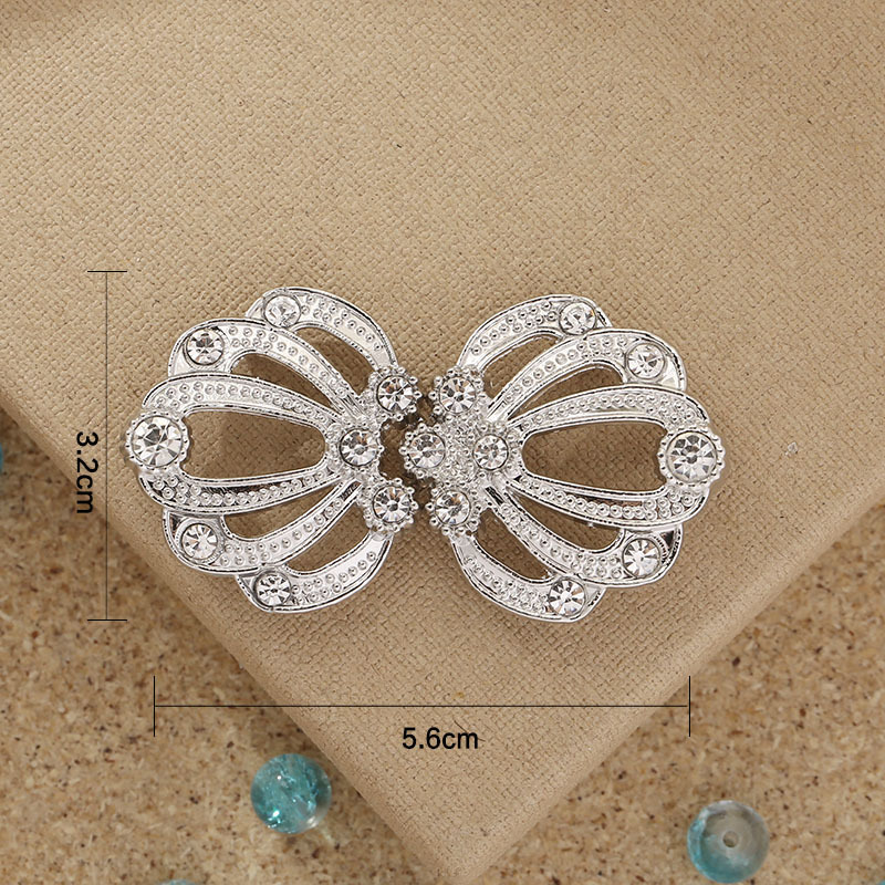 现货批发服饰配件合金对扣水钻领扣款式创意DIY服装饰品厂家直销