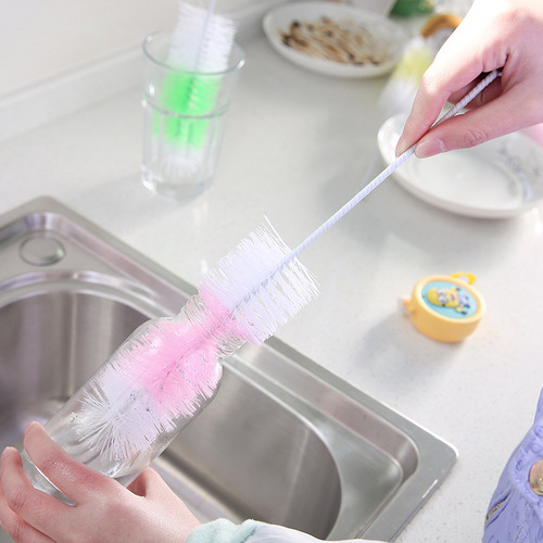 Extended multi-function long-handled cup washing brush, decontamination cleaning brush, thermos cup brush, cup washing bottle brush