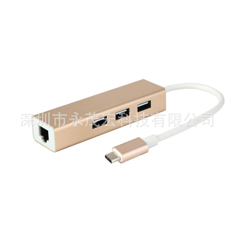 Тип-c 3.1 к проводной сетевой карте с usb2.0HUB хаб usb к rj45 прямое питание от производителя