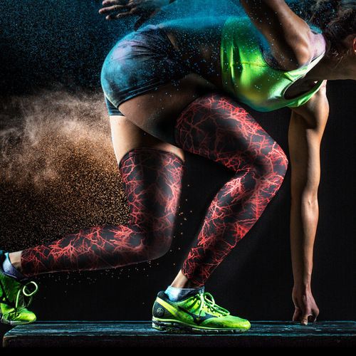 Basketball knee pads, breathable, extended leg protection, pantyhose, outdoor football, mountain climbing, cycling, roller skating protective gear