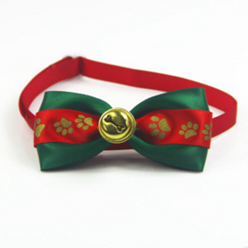 Casual Ribbon Christmas Color Block Polka Dots Bowknot Pet Accessories display picture 24