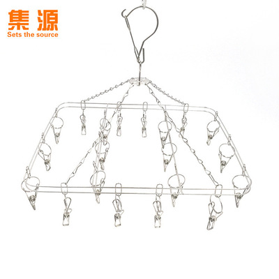 厂家直销 不锈钢多功能防风袜架 方形2.1mm20夹线夹|ms