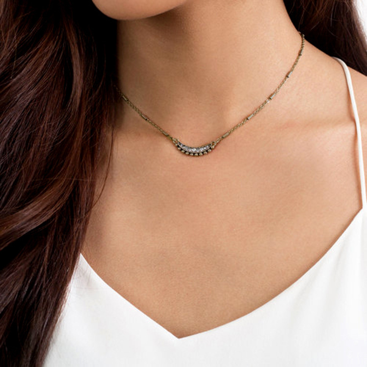 Occident and the United States alloy Diamond necklace NHQD0437