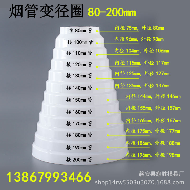 メーカー逆止弁レンジフード排煙変径リング共通140-180変換ヘッド異径管プラスチック80-200|undefined