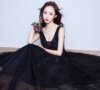 Evening dress bride summer new style host banquet noble and long V elegant toast woman