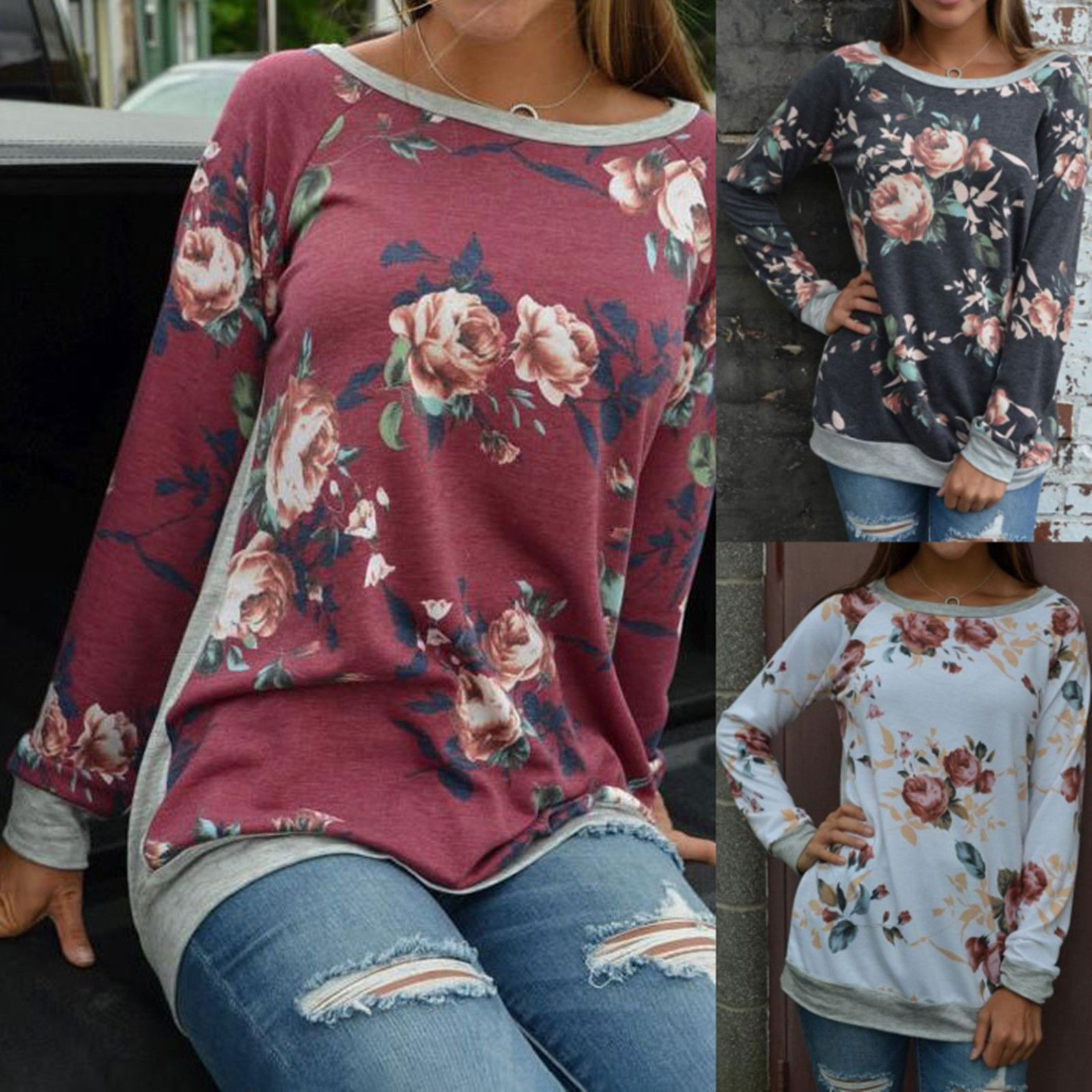 Wine Red Printed Raglan Shirt
