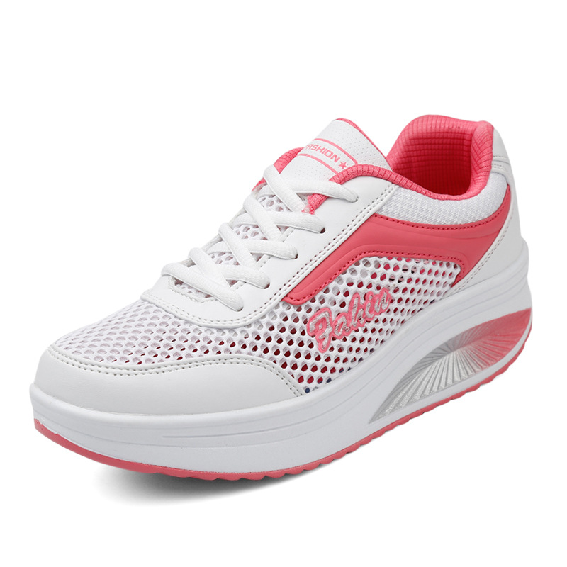 外贸爆款摇摇鞋女鞋春夏季镂空网面透气休闲厚底增高学生瑶瑶单鞋|ms