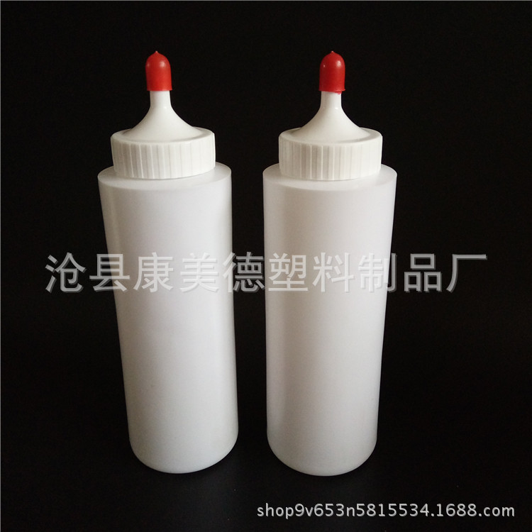 生产加工250ml耦合剂塑料瓶 B超专用塑料瓶子 250毫升尖嘴盖瓶