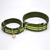 Manufacturers supply four layers of thick army green cattle and sheep, pet collars, dog neck cover cross -border large dog collar