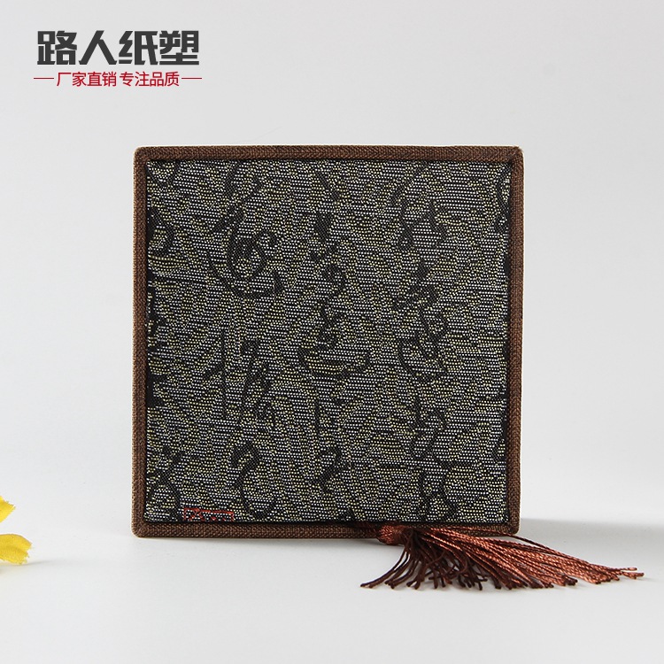 厂家供应批发定做麻布玉镯首饰佛珠手串盒