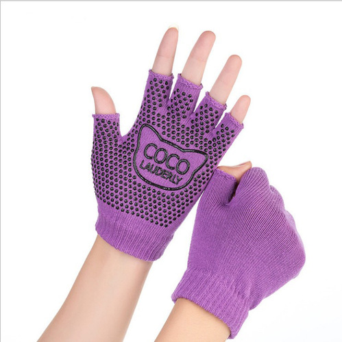 Fitness gloves women's half-finger yoga breathable non-slip wear-resistant spinning equipment training exercise cotton sports gloves