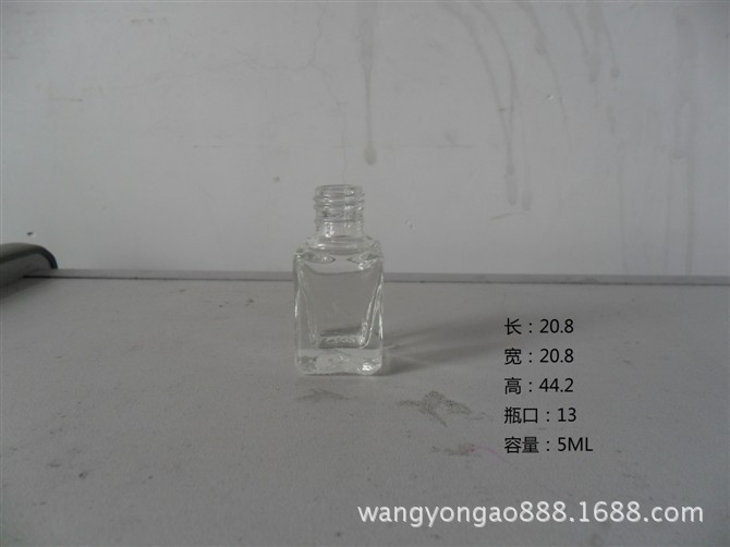 批发玻璃瓶 圆形指甲油瓶子 5ml玻璃指甲油空瓶   15ml指甲油瓶