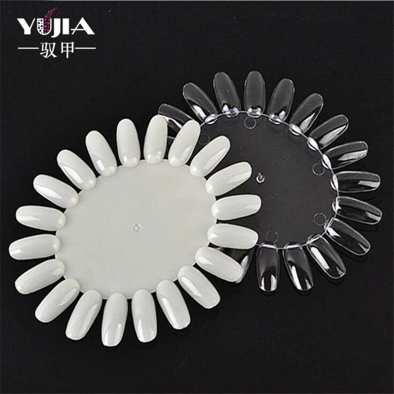 Карточка цвета искусства ногтя оптом Овальный 20 цветов карточка цвета искусства ногтя естественный цвет прозрачный цвет ногтей плесень цветная карточка