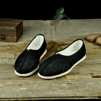 中国风男鞋老头鞋中式中老年云头单鞋 洒和尚功夫鞋子老北京布鞋|ru