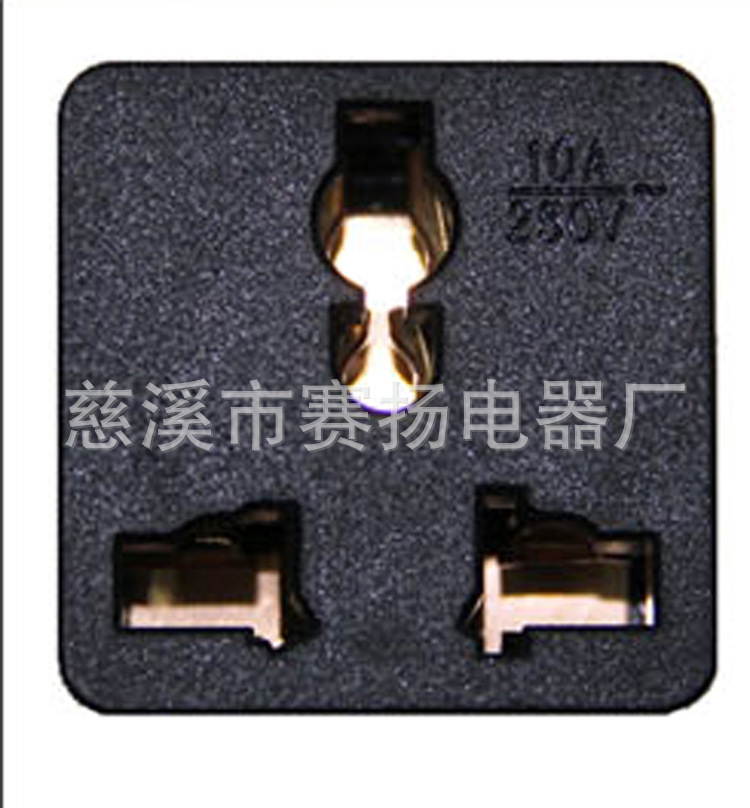 工业PDU10A嵌入式插座模块 机柜国标模块电源万专能用孔插座面板