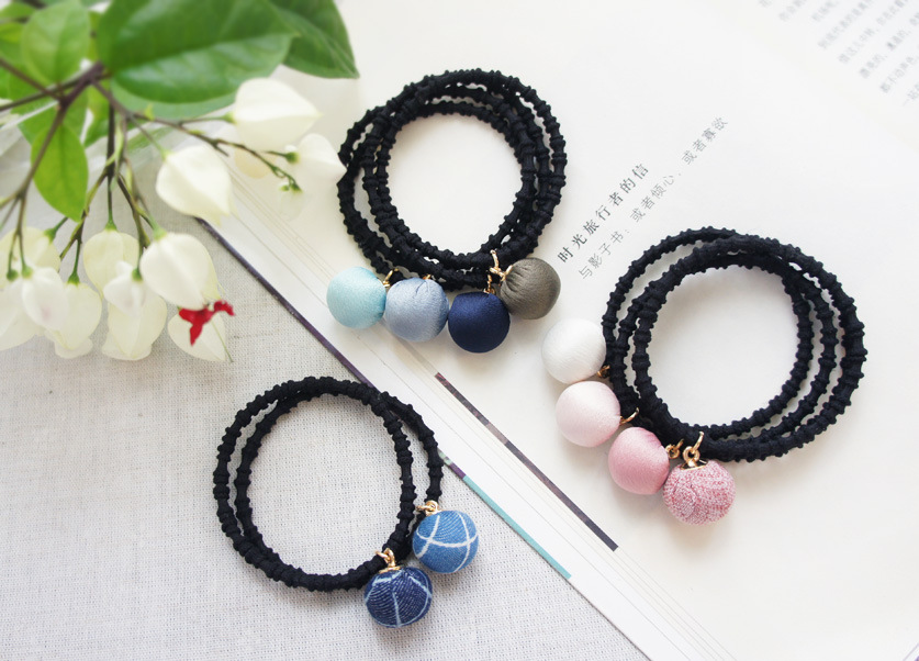 Matte Satin Ball Korean Head Rope Hair Tie Hair Rope display picture 1