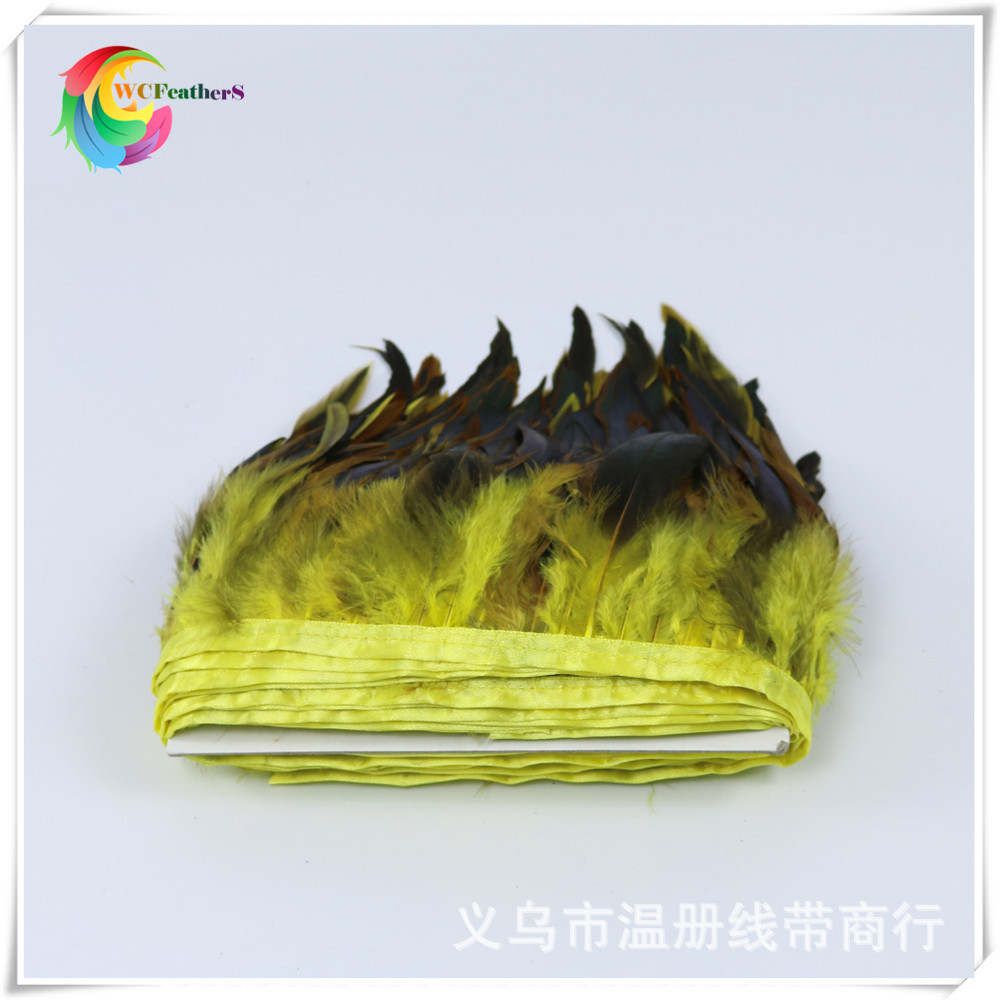 厂家直销双色永毛布边紫泳羽毛带舞台服装裙边17色现货拉丁舞裙摆详情图11