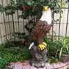 Factory Direct Sales Creative Resin Animal Crafts Cadlier Cat Eagle Broken Bird Workers Horticultural Swing A090