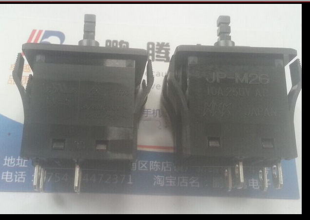 日本原装NKK 全镀银触点 4脚自锁按键开关JP-M26PBK-S6G 电源按钮
