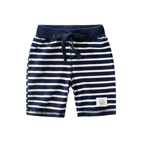 27kids Korean version of children's clothing summer new products children's pants men's pants baby five-quarter pants striped first-hand source