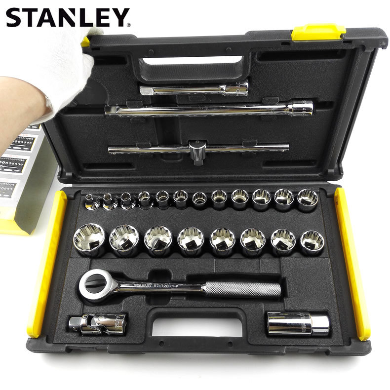 史丹利26件套1/2寸系列12角英制套筒棘轮扳手组套装工具86-478-22