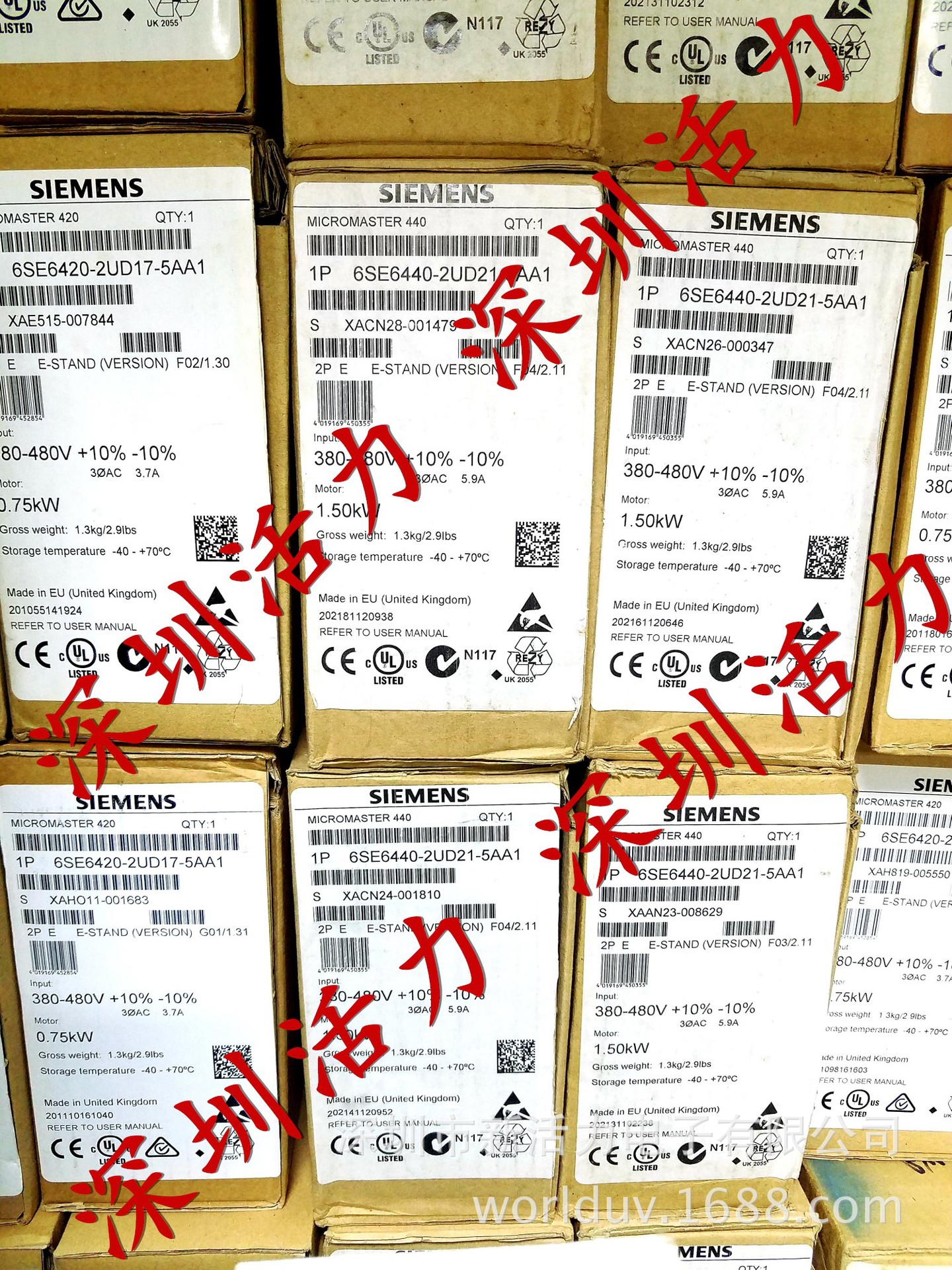 6SE6440-2UD21-5AA1西门子MM440变频器1.5KW不带滤波器3AC 380V