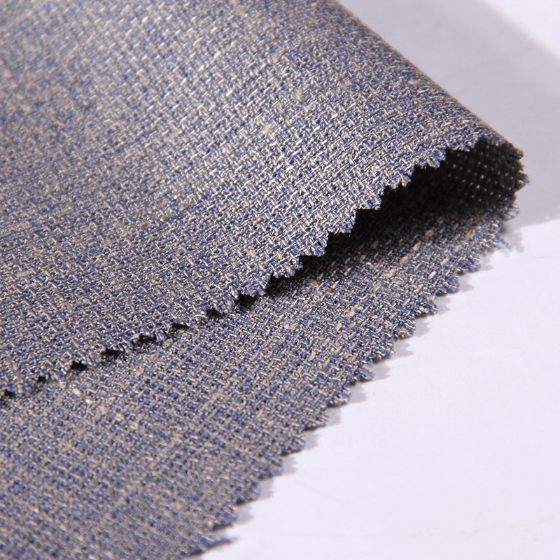 【鹏越】TR竹节衬衫布  时尚女装服装面料 涤粘混纺双色无弹布料