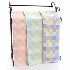 Double layer pure cotton gauze colorful plaid children's quilt kindergarten blanket children's towel quilt wholesale quilt manufacturer