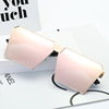 Fashionable sunglasses, square trend glasses solar-powered, European style