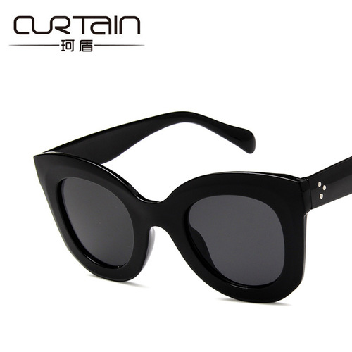 Mi Nail European and American fashion large frame retro butterfly sunglasses trendy cool versatile sunglasses 97291 simple sunglasses