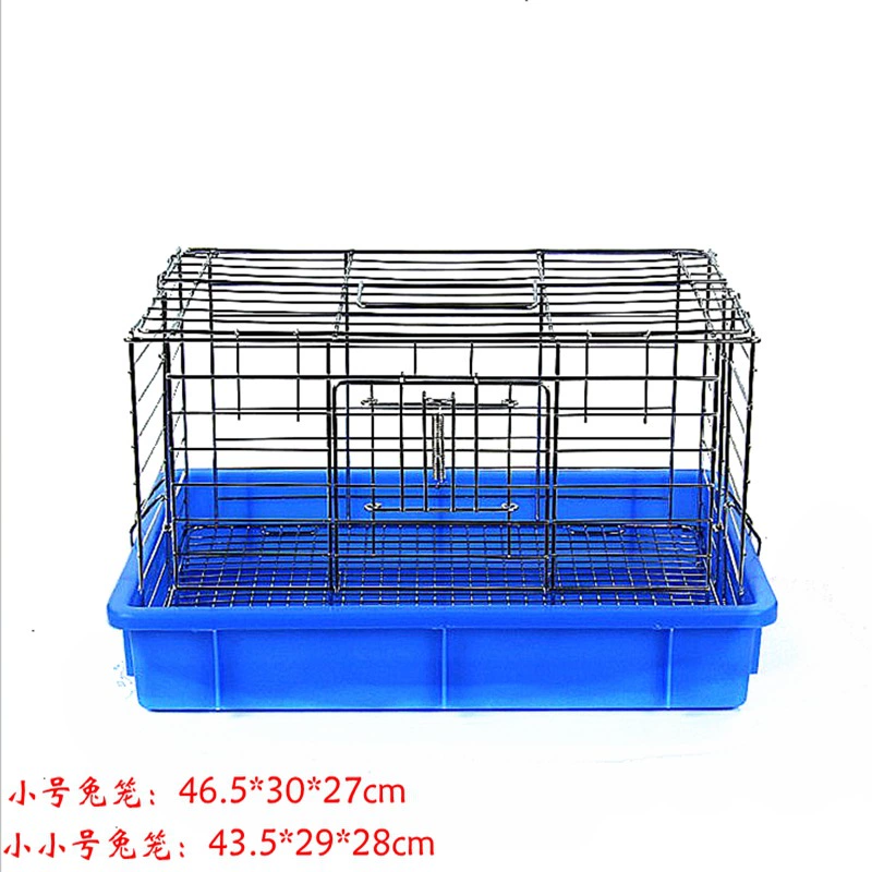 Небольшой Размер клетка Кролик Хромированная Кролик Клетка Голландский Свинья Клетка Гвинея Свинья Клетка Из Нержавеющей Стали Синий Кролик Тазика Клетка Завод Прямой Лагерь
