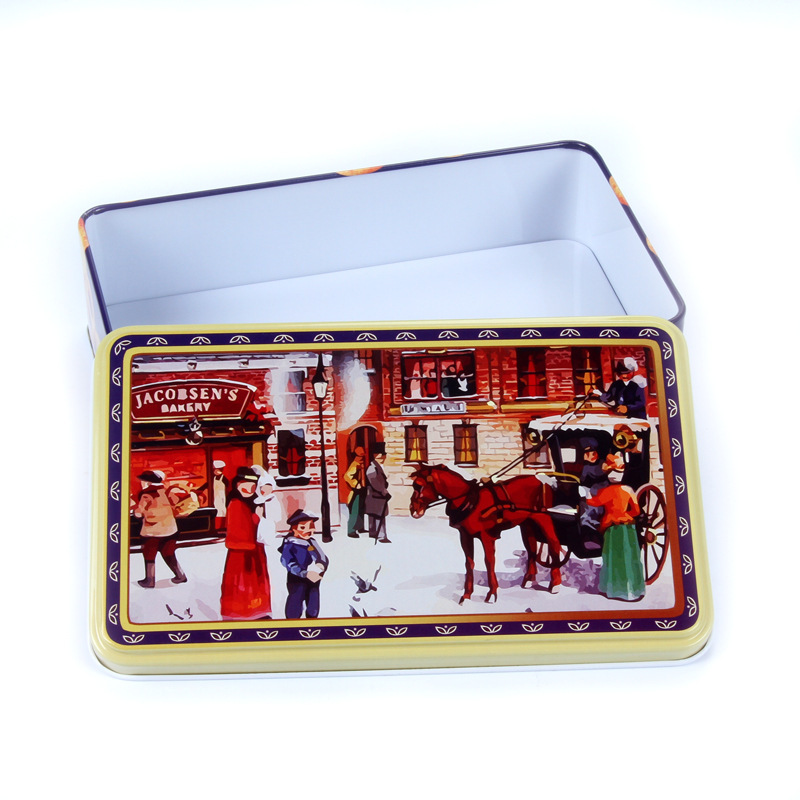 新款 批发生产 方形 收纳铁盒 马口铁铁盒 收纳铁盒可定制