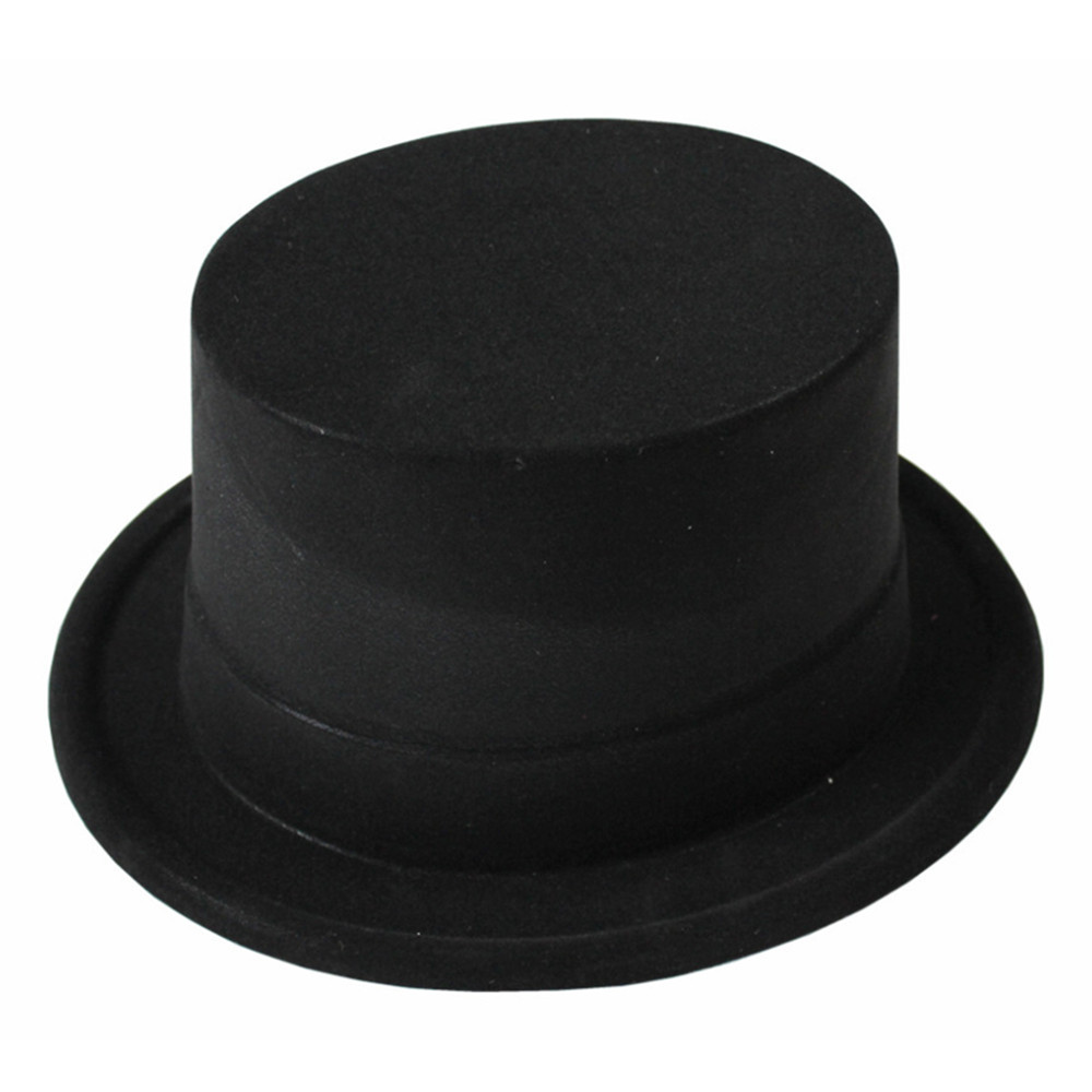 1 rendimiento sombrero Jazz sombrero de copa no tejido Lincoln sombrero mago sombrero flocado sombrero alto