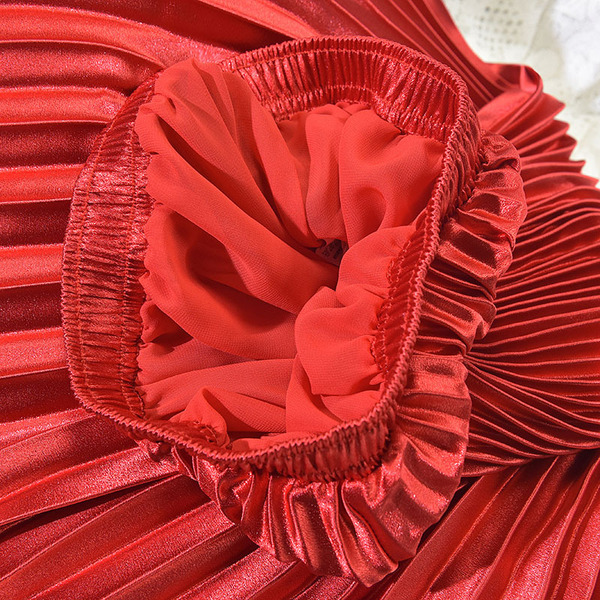 Fashionable summer retro pleated skirt