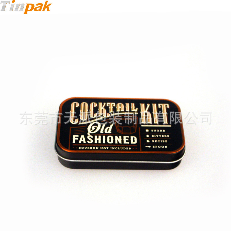 长方形马口铁盒 棉签牙线包装铁罐 假睫毛眼影刷工具包装罐