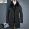 2017冬款男装大衣 狐狸毛领中长款休闲羽绒服 多色冬季厚外套