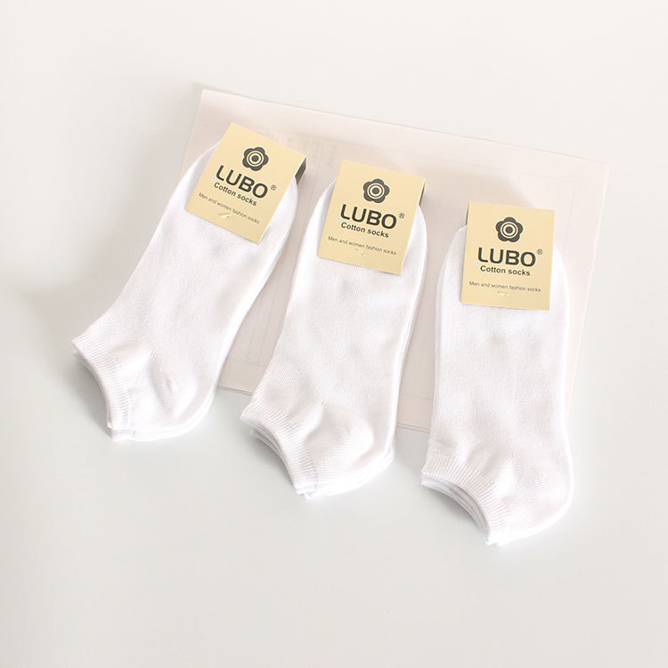 Spring and summer Boat socks Solid Socks Thin section white Socks polyester-cotton blend Stall Socks gift wholesale Socks